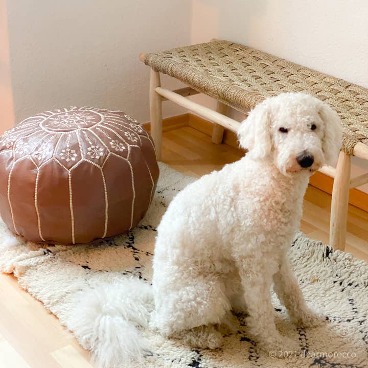 dear Morocco – wholesale Sittpuff – Marockansk sittpuff ottoman//rund L 20 ”x13" Cafe