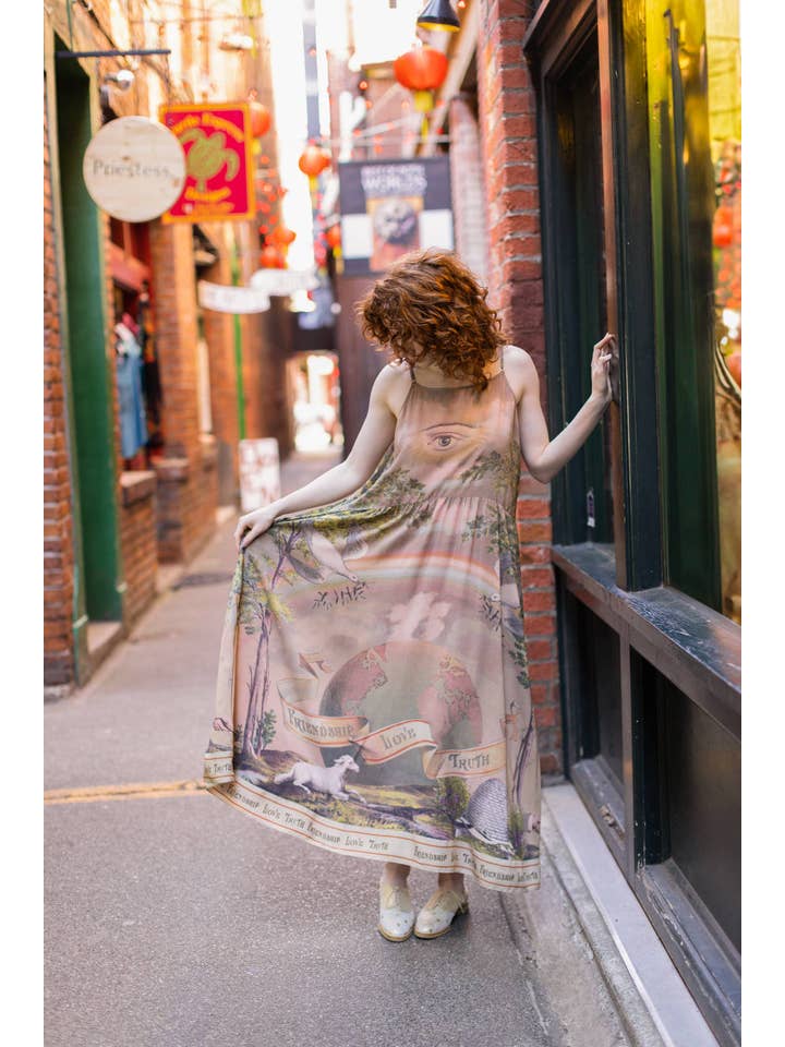 Market of Stars (Worldwide) - Wholesale Dress – Women's - Friendship Love & Truth Vintage Wash Bohéme Long Slip Dress8