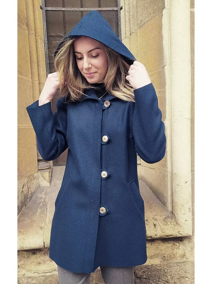 Straight Burel Jacket With Hood - more colors for wholesale by Chicoração