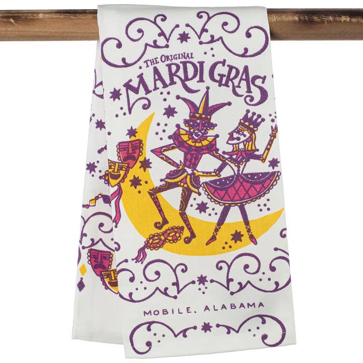 Kitchen Towel - Mobile Mardi Gras for wholesale by THE PARISH LINE