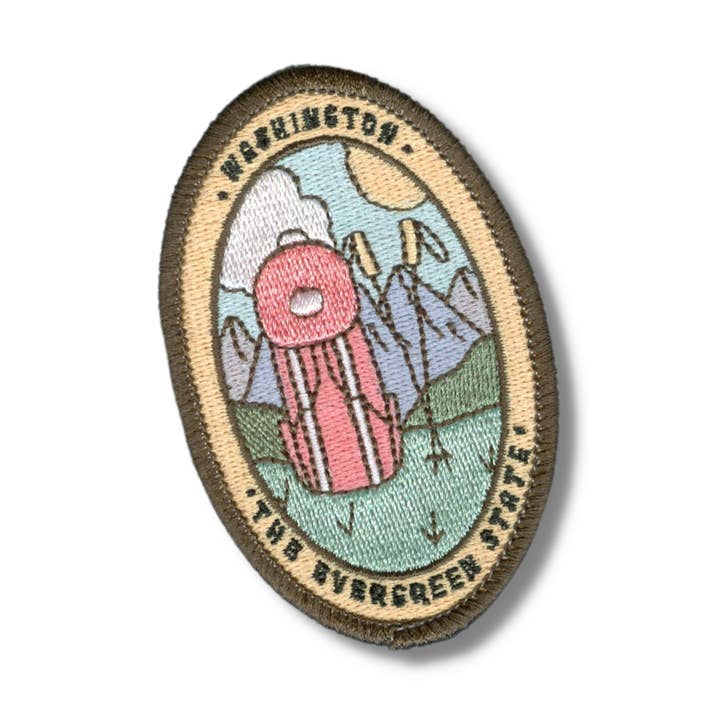 Forever Green Embroidered Sticker Patch for wholesale by Outpatch