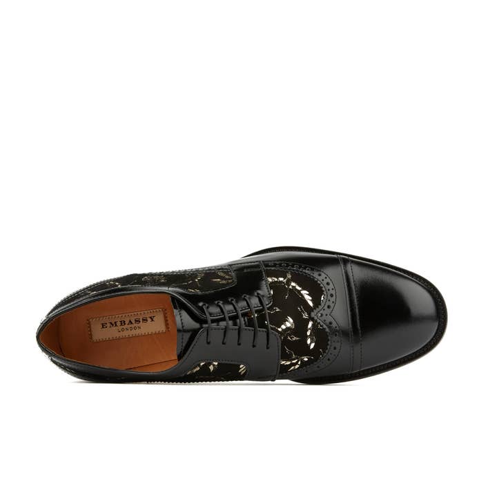 Embassy London – wholesale Oxford shoes – Men′s – Orlando - Black & Gold