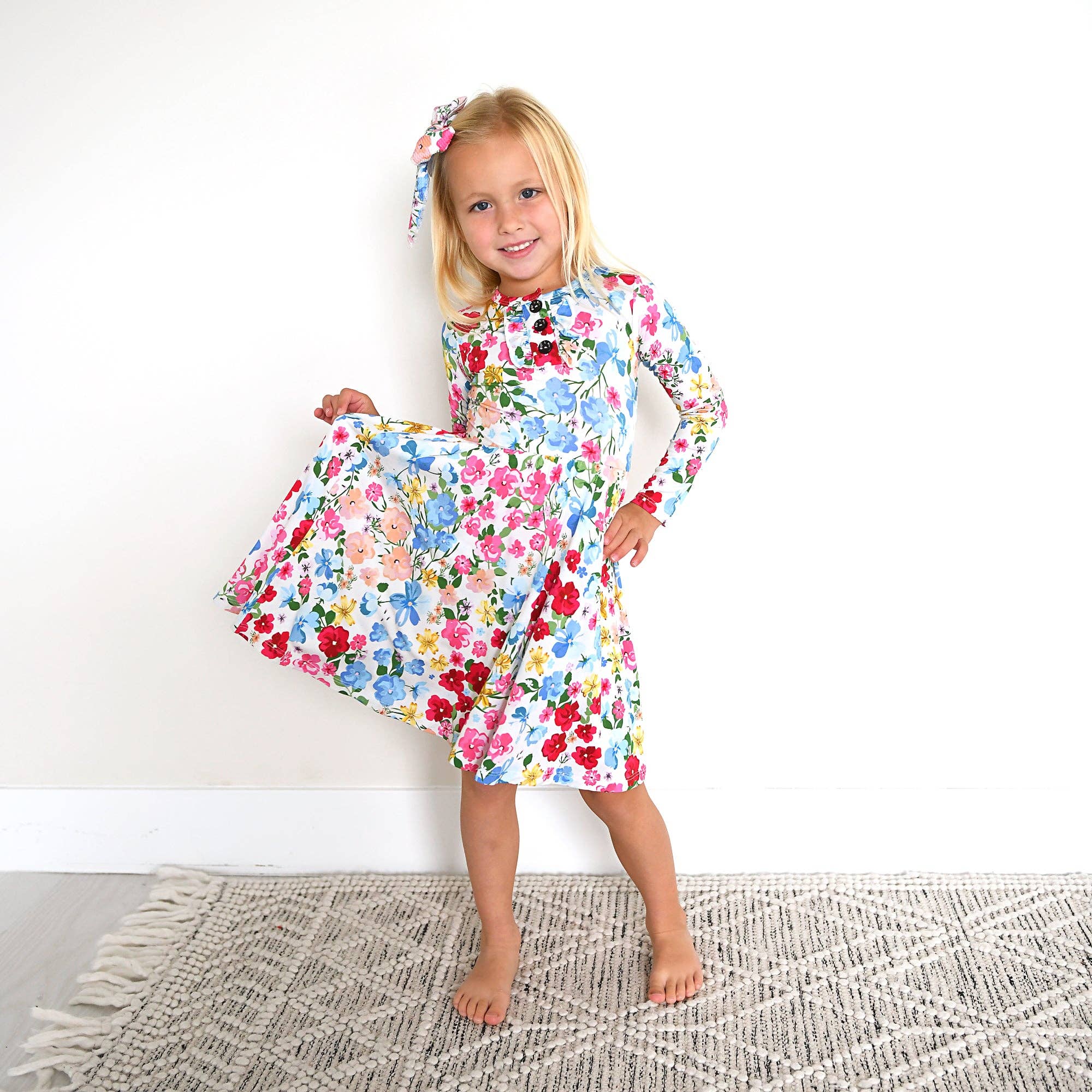 Gigi and Max - Venta al por mayor Vestido - Niños - Vestido TUTU de bambú floral para niños Kaylee3