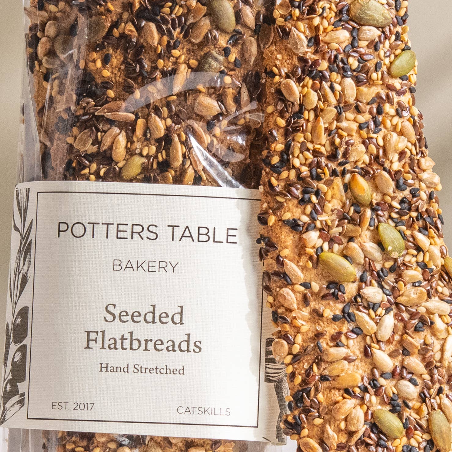 Potters Table - Wholesale Crackers - Seeded Olive Oil Flatbreads2