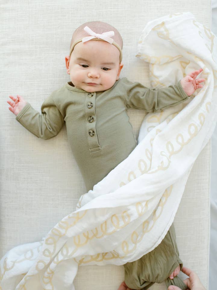 Fawn & Foster - Venta al por mayor Mantita - Bebé - Manta de Recepción de Gasa de Muselina Orgánica | Haven4