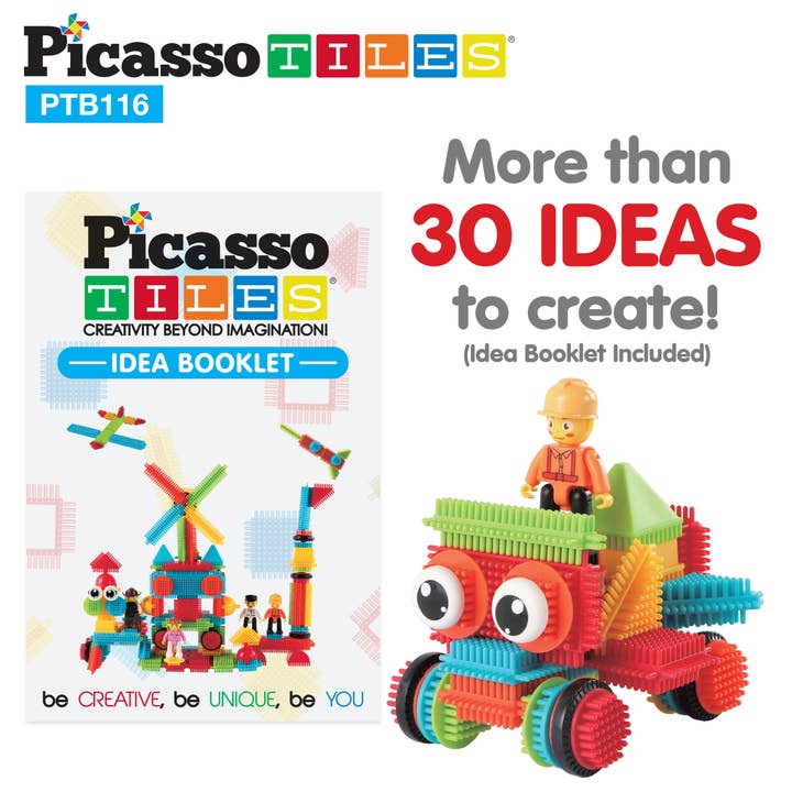 PicassoTiles - Wholesale Building Set - Kids - PicassoTiles PTB116 Hedgehog Building Blocks 116-Piece Set