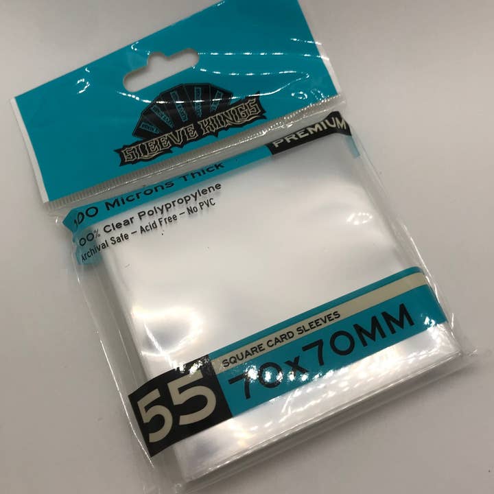 Mayday Games - Wholesale Card Game - Premium SK Square Card Sleeves (70x70mm) -55 Pack, 100 Microns