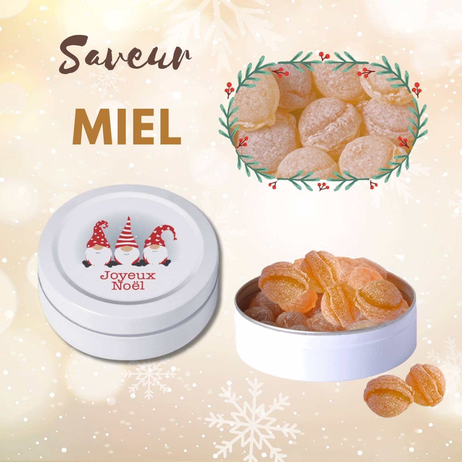 Bonbon-France – Engroshandel Bolcher – Slik | 50 æsker + gratis træskærm | FEST | 70 mm1