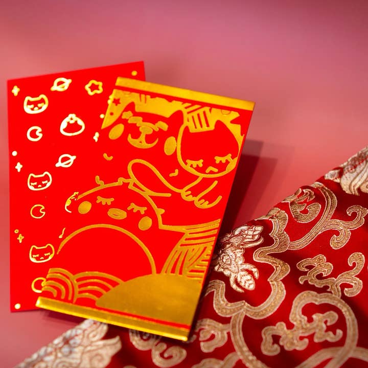 Lunar New Year Rød Konvolut - 5-pak for engroshandel hos Notebeans Stationery