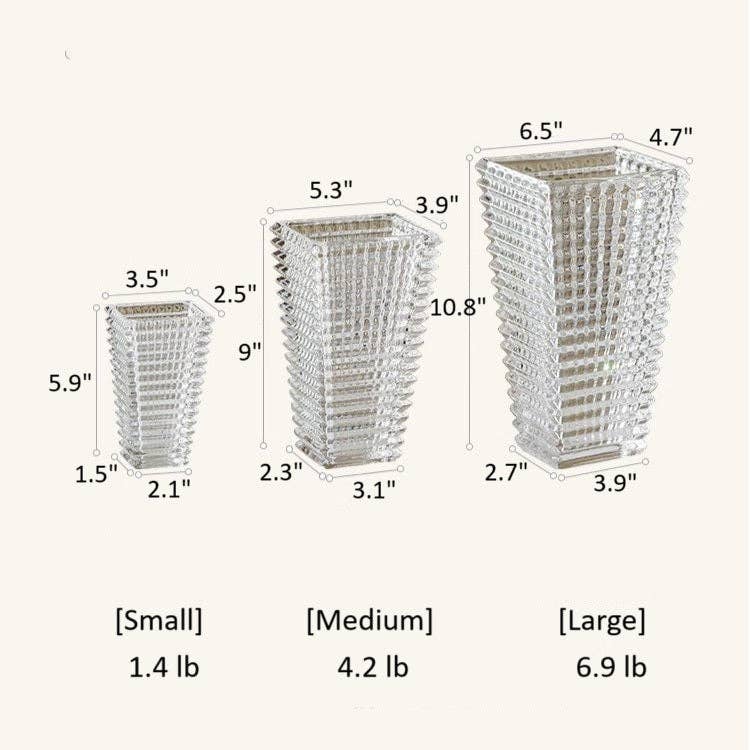 Rustic Reach - Vente Vases - Vase en verre à l'aspect taillé en cristal0