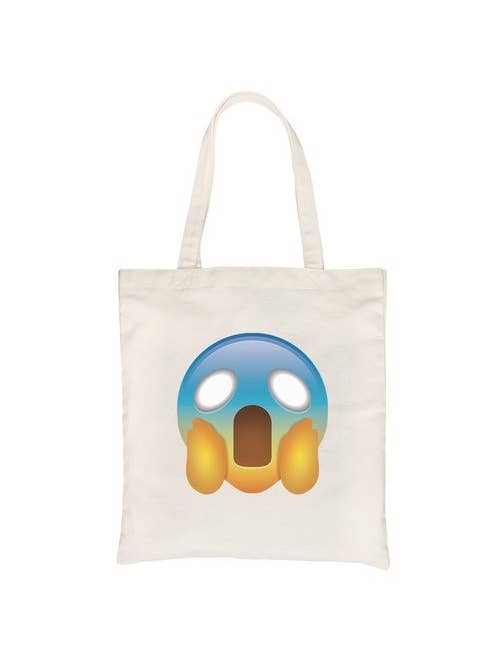 Emoji-Screaming Canvas Bag for wholesale by 365 In Love