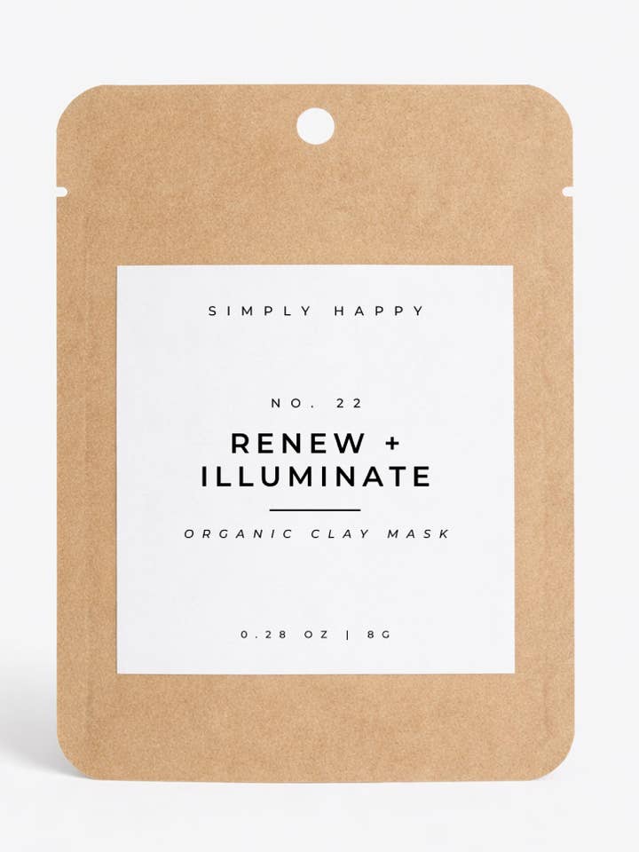 Renew + Illuminate | Organic Clay Mask for wholesale by Simply Happy
