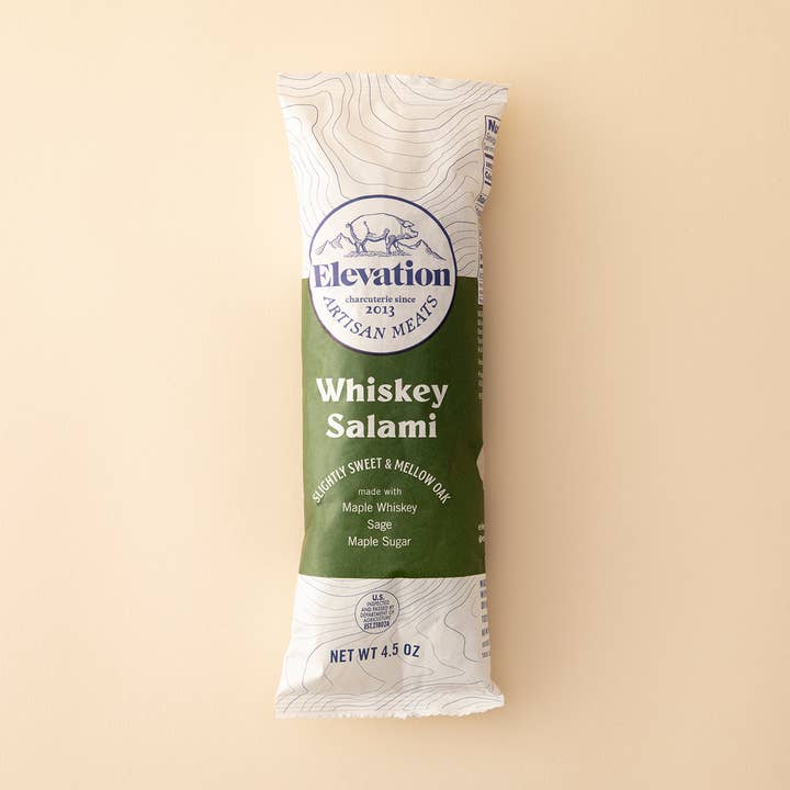 Whiskey Salami for wholesale by Elevation Meats