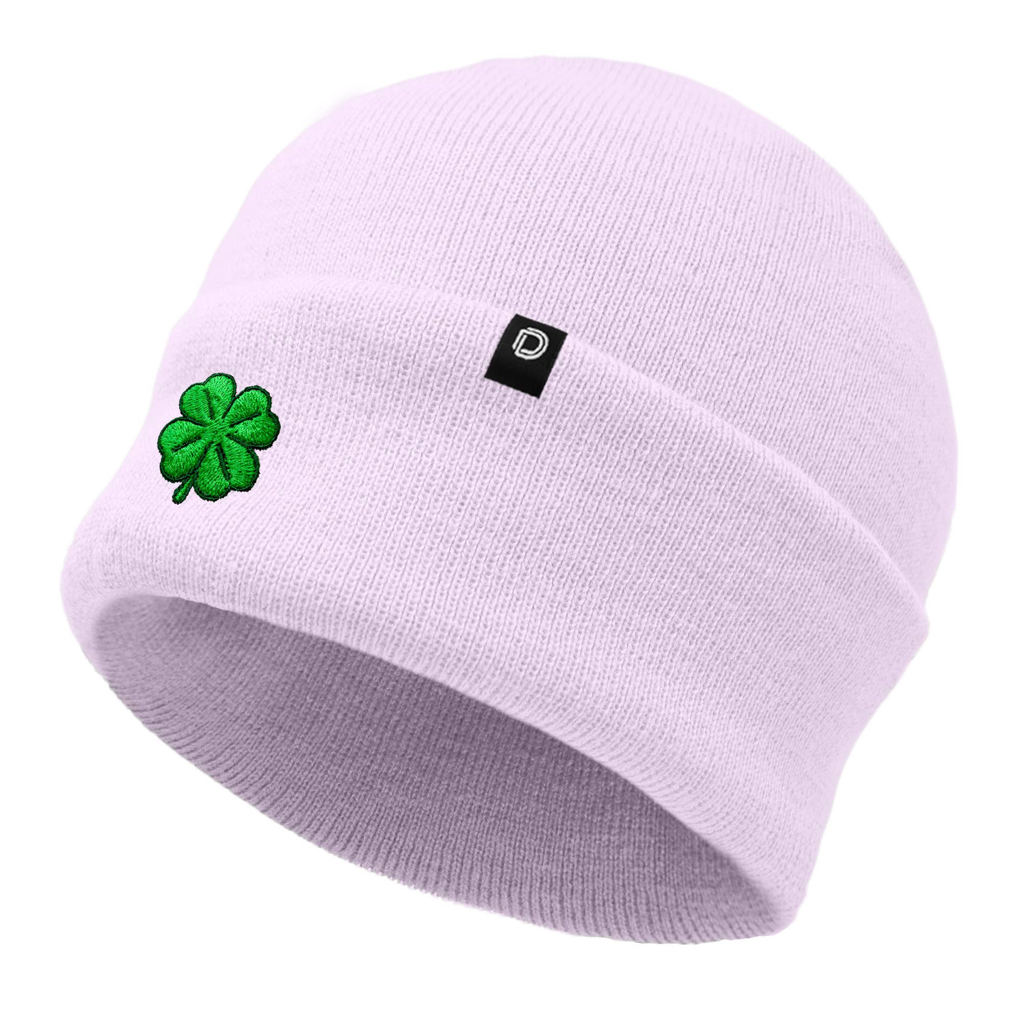 Dalix - Wholesale Beanie - Women's - Dalix Embroidered Clover Beanie Cap Cuffed Knit Hat Women21