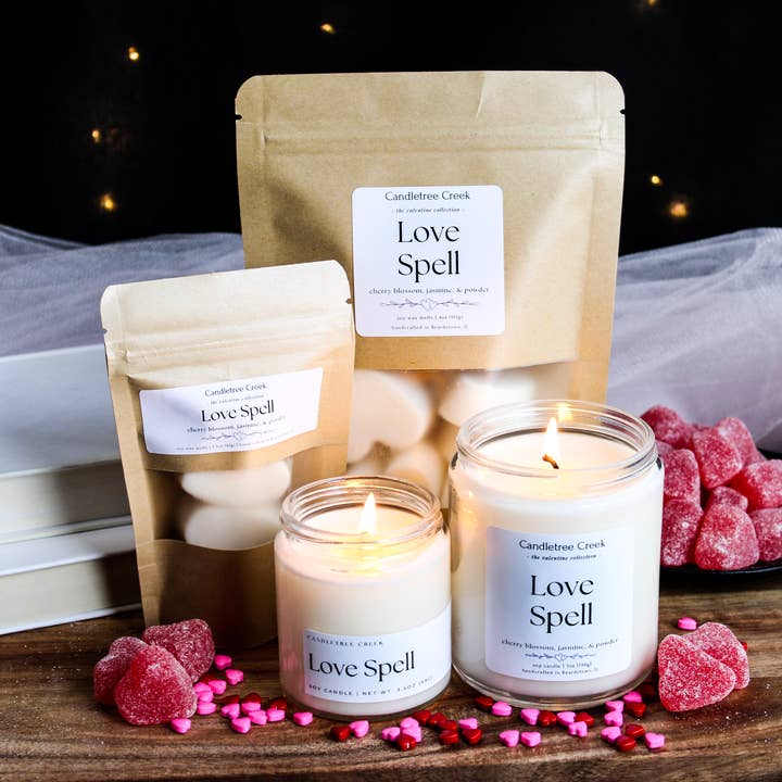 Candletree Creek - Wholesale Jar/Filled Candle - Love Spell 3.5oz Candle