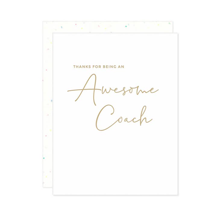 Missive - Venta al por mayor Tarjetas de agradecimiento - Impresionante tarjeta tipográfica de agradecimiento de Coach