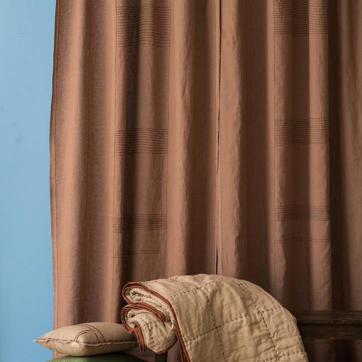 Sandy Beige Embroidered Linen Pillowcase – Breathable, Everyday Luxury for wholesale on Faire3