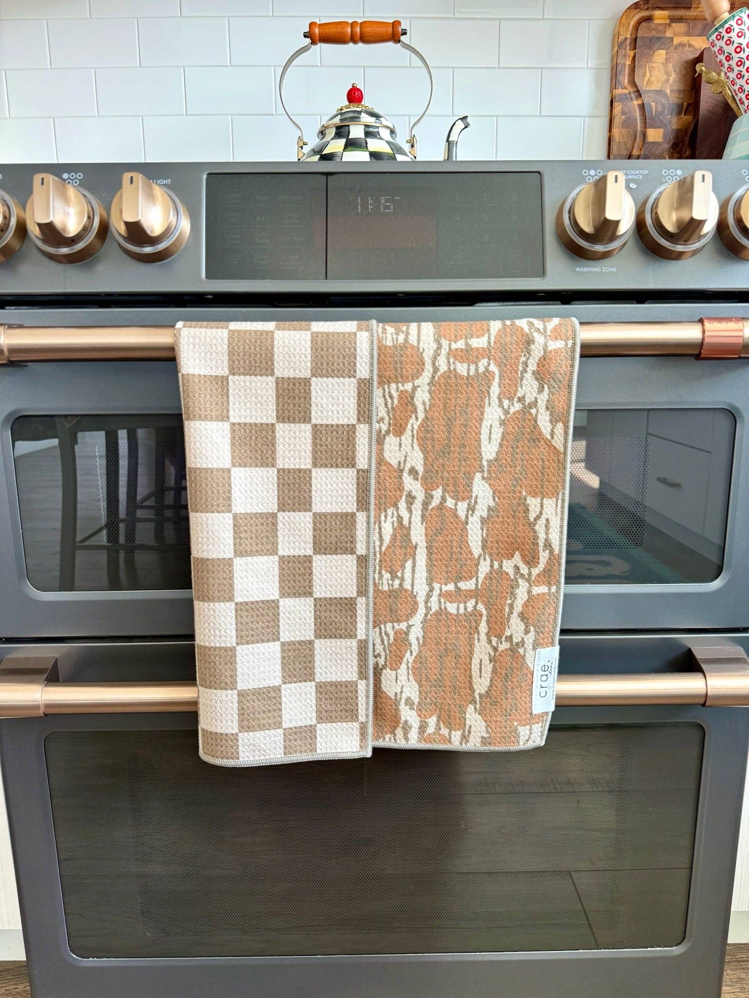 Brown Cream Oakley: Reversible Hand Towel for wholesale on Faire