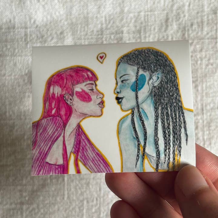 UNFOLDZinesandArt - Wholesale Sticker - Adventure Time Marceline & Princess Bubblegum Sticker Queer