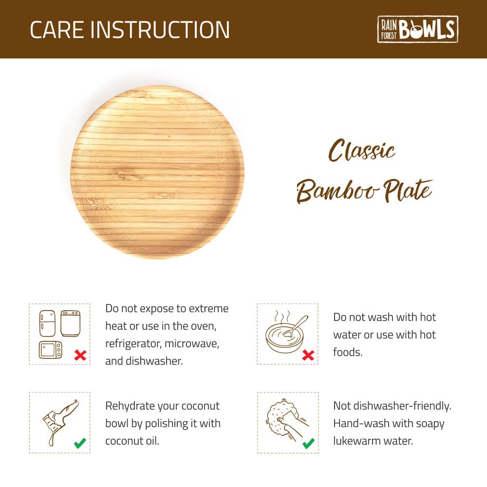 Rainforest Bowls – wholesale Dinner plate – Classic Bamboo Plate4