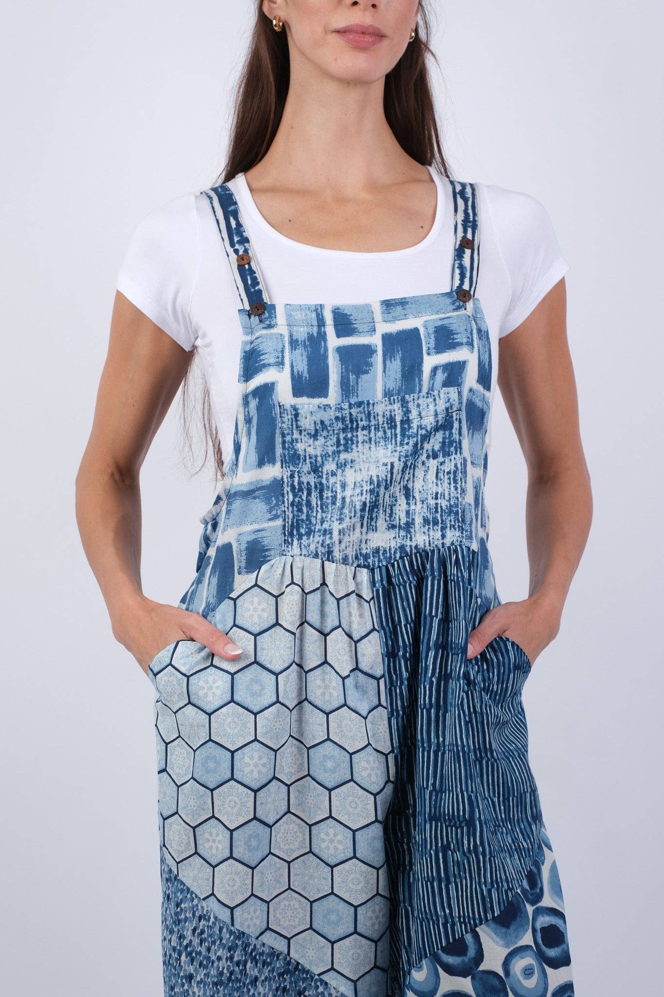 Sacred Threads - Wholesale Overalls - Women's - Sapphire Ocean Bohemian Chic Overalls3