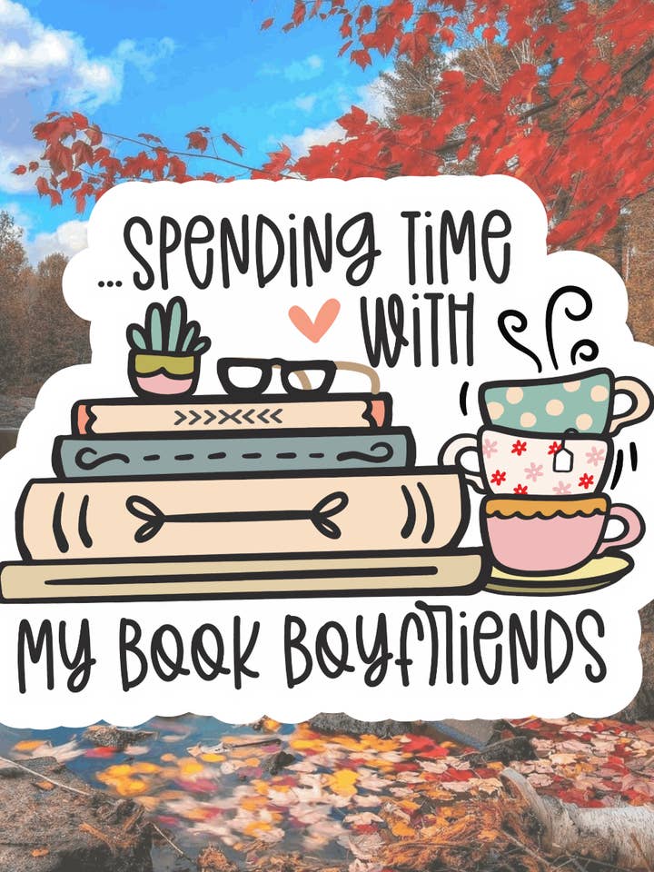 Booklover, Book Nerd, Book Boyfriends, Waterproof Stickers, Hydroflask Stickers, Sticker, Laptop Decal, Tumbler Stickers, Water Bottle Decal for wholesale by Crazilyhumbledesigns