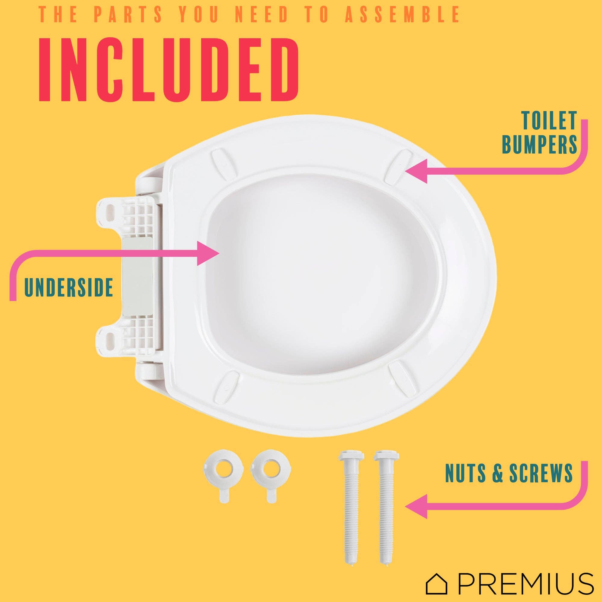 ShopBobbys – wholesale Toilet seat cover – PREMIUS Slow Close Beveled Plastic Toilet Seat, Standard Round, 17 Inches10