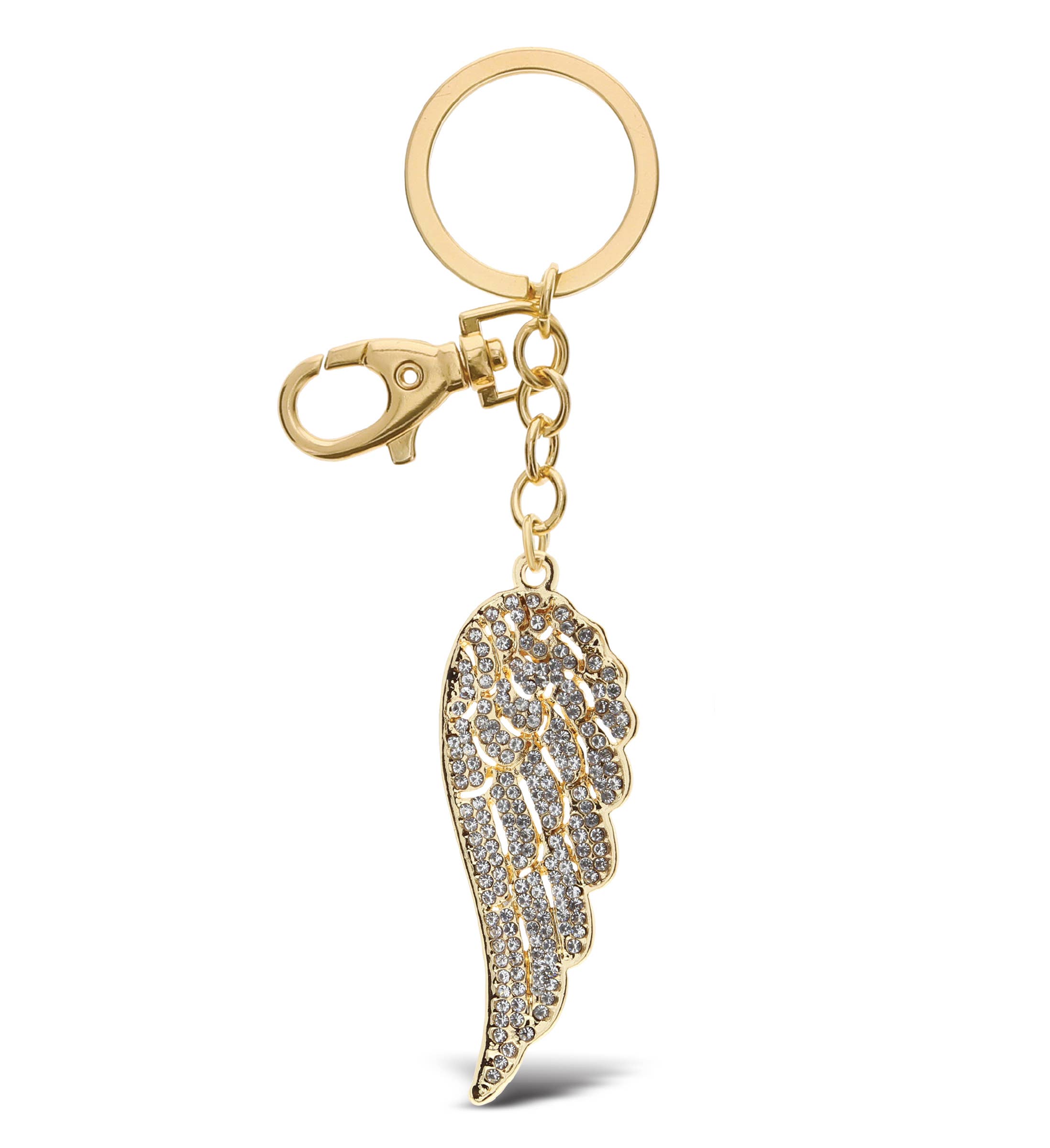 Cota Global – wholesale Keychain – Unisex – Gold Sparkling Charms - Angel Wing0