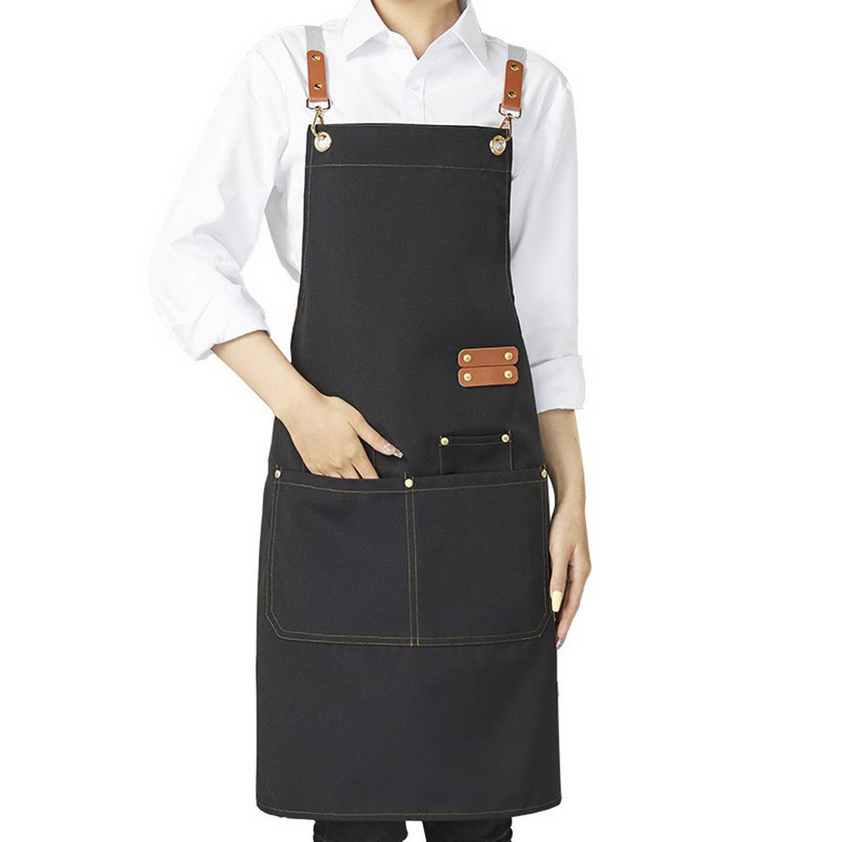 NINEXIS - Wholesale Apron - CWMM1833_Canvas Waterproof Work Apron0