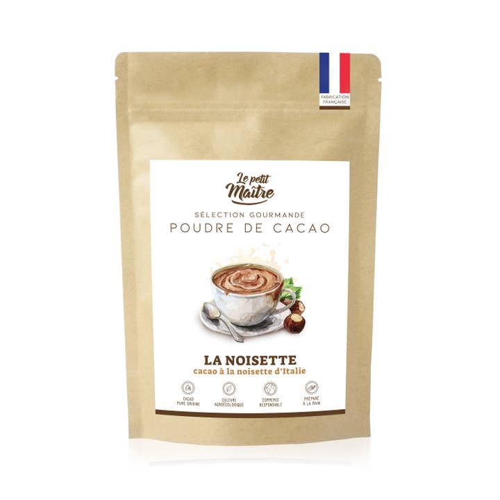 Hazelnut hot chocolate cocoa powder for wholesale by Le petit maître