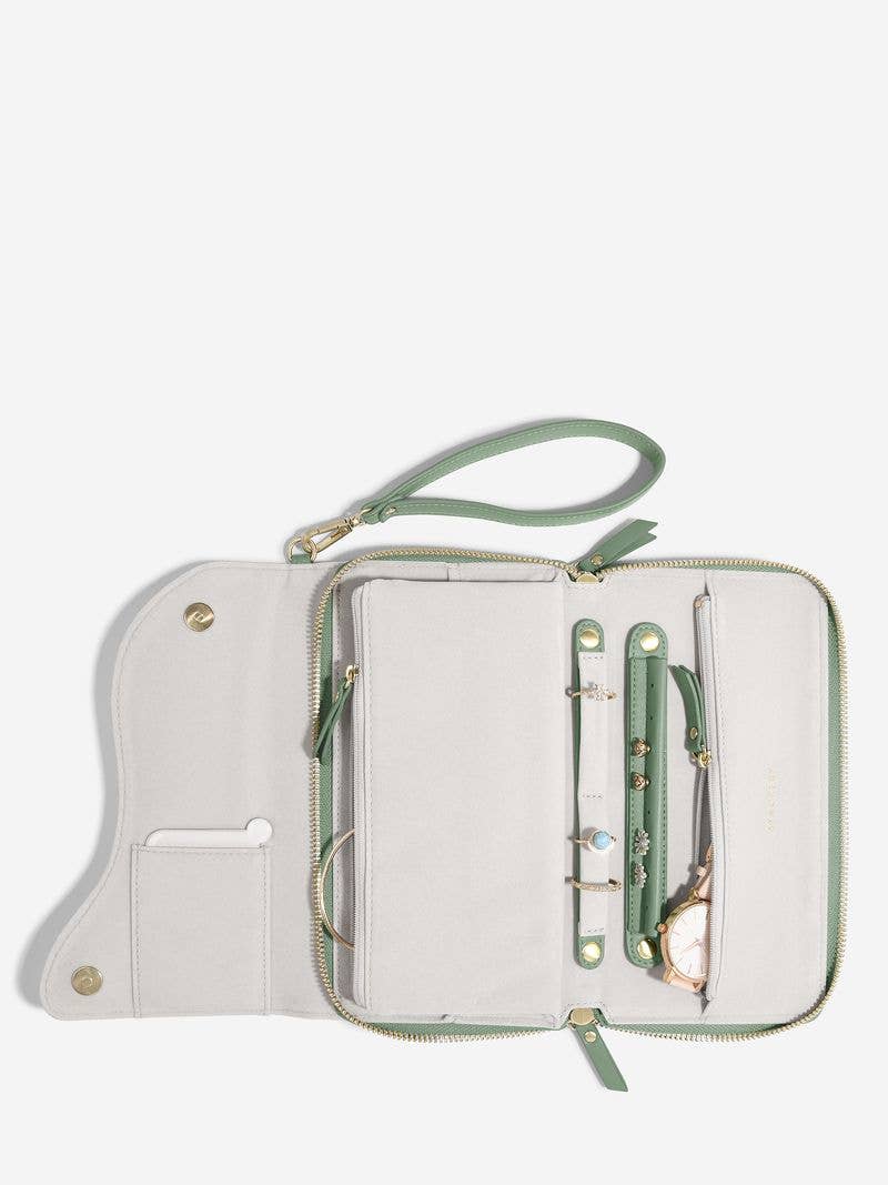 Stackers – wholesale Jewellery box/organiser – Wave Collection - Seafoam Green Jewellery Roll 3