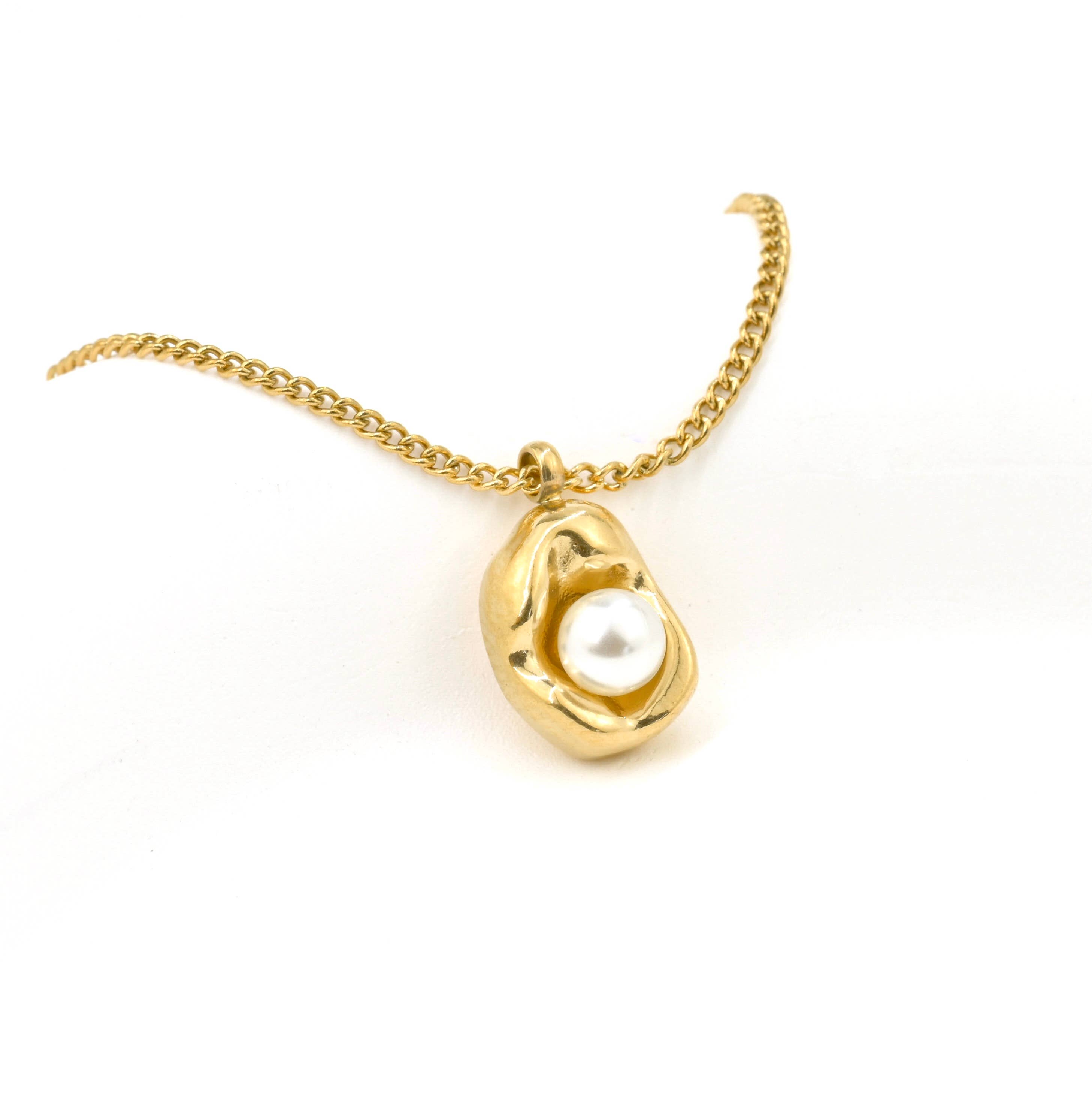 Blueyejewelry - Vendita all'ingrosso Collane di perline/perle - Collane con catena di perle dorate - catene assortite impermeabili0