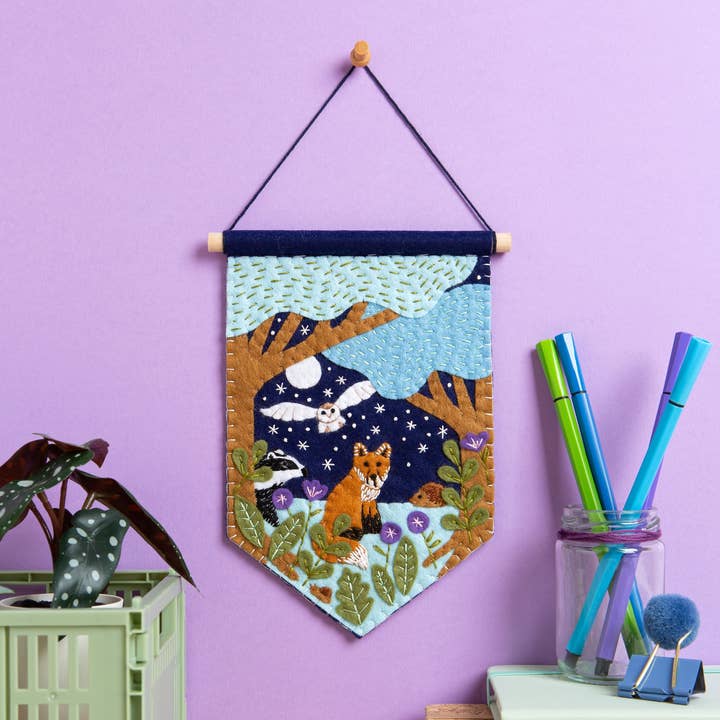 Woodland Pennant Felt Craft Kit | Complete Craft Kit for wholesale by Hawthorn Handmade (US Duties Paid)