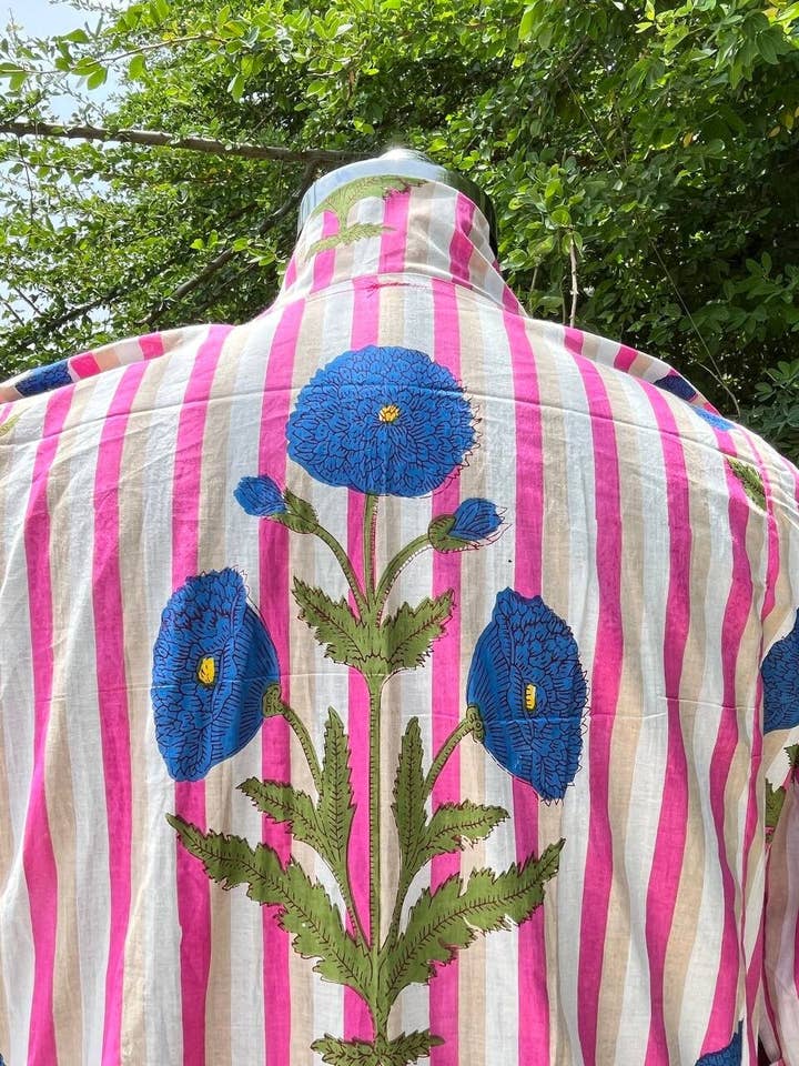 Bhawana Handicrafts - Wholesale Dress - Women's - Indian Cotton Floral Block Print Handmade Circle Long Dress6