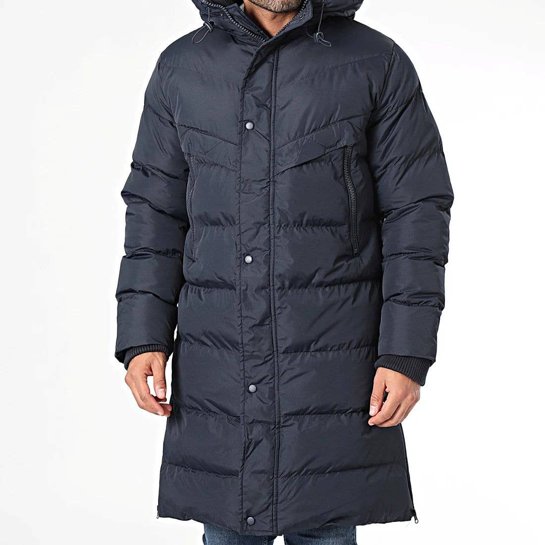 MACKTEN - Wholesale Puffer Jacket - Men's - Men's long navy down jacket1