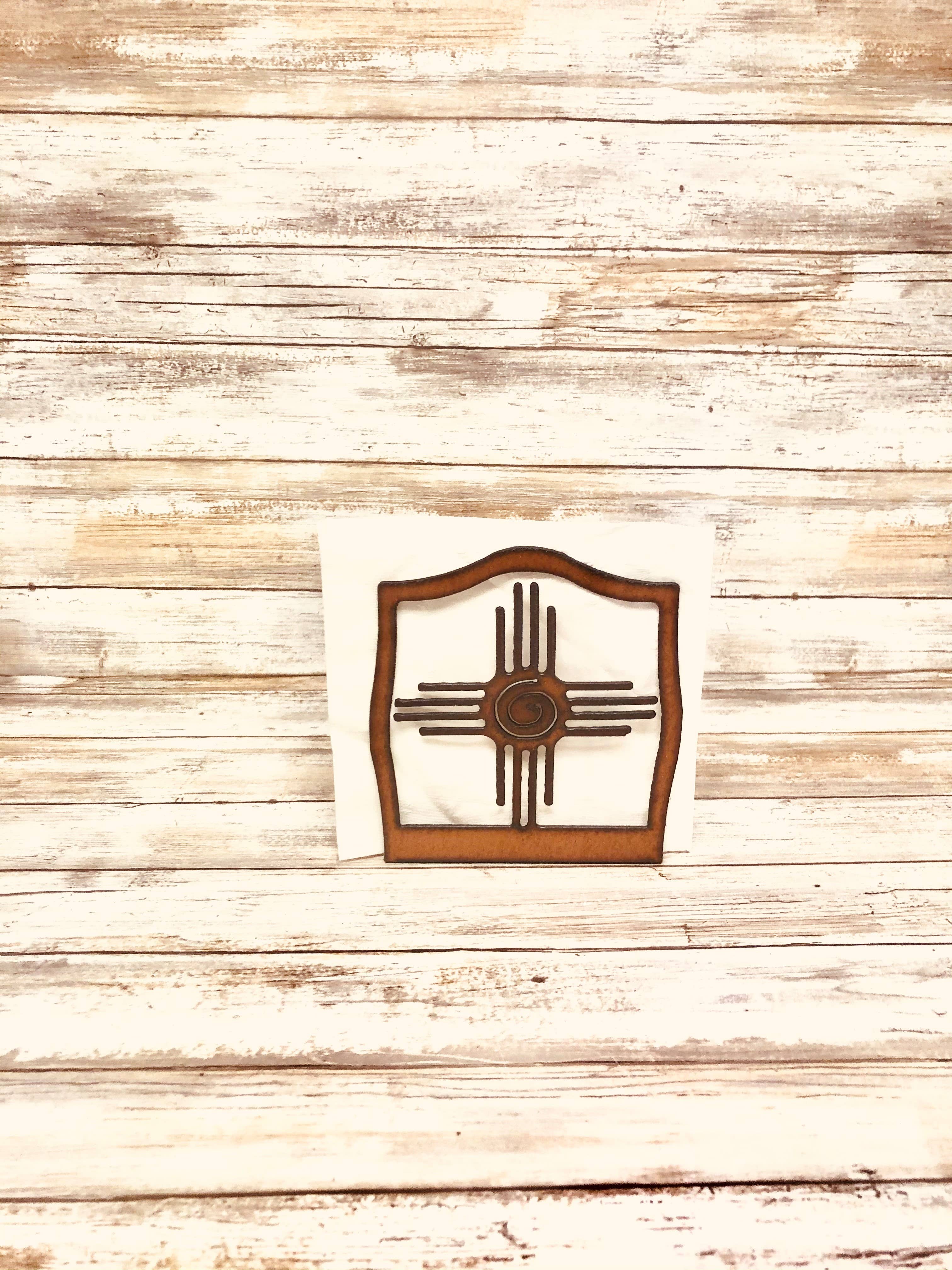 Universal Ironworks USA - Wholesale Napkin Holder - Zia with Swirl New Mexico Napkin Holder