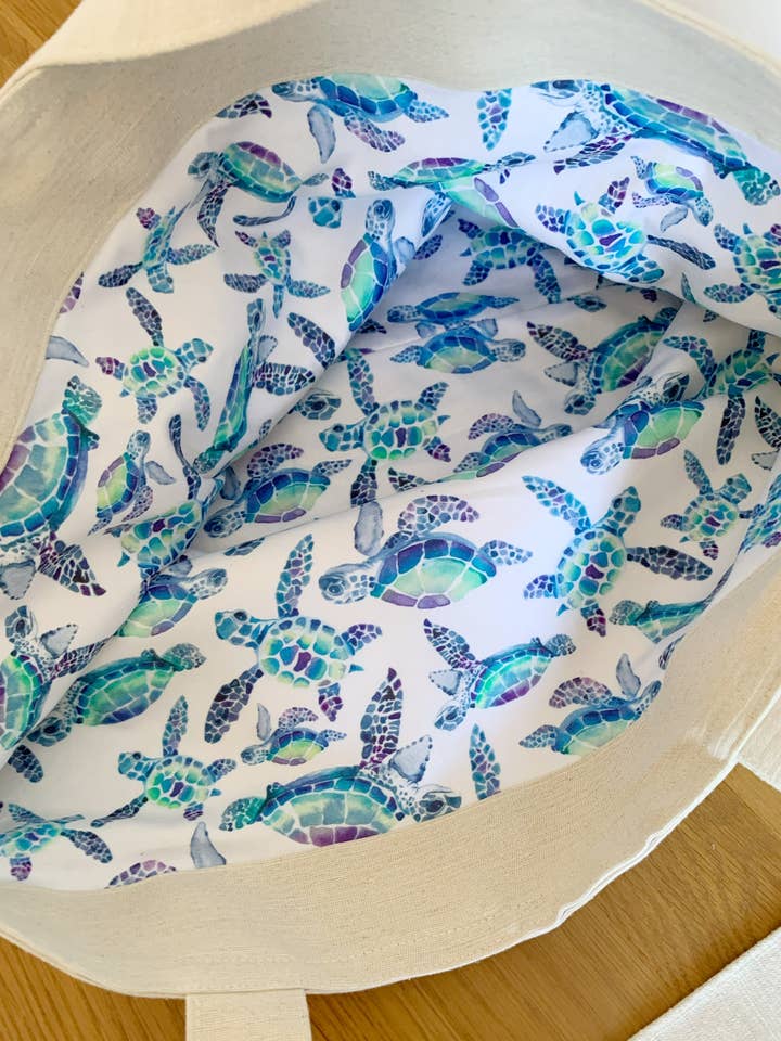 Borsa tote Turtle Collection per la vendita all'ingrosso da parte di Eliza Eliza