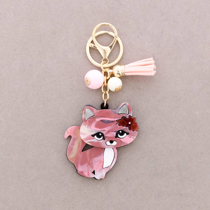 Sonata - Wholesale Snap Jewelry - Resin Cat Keychain6