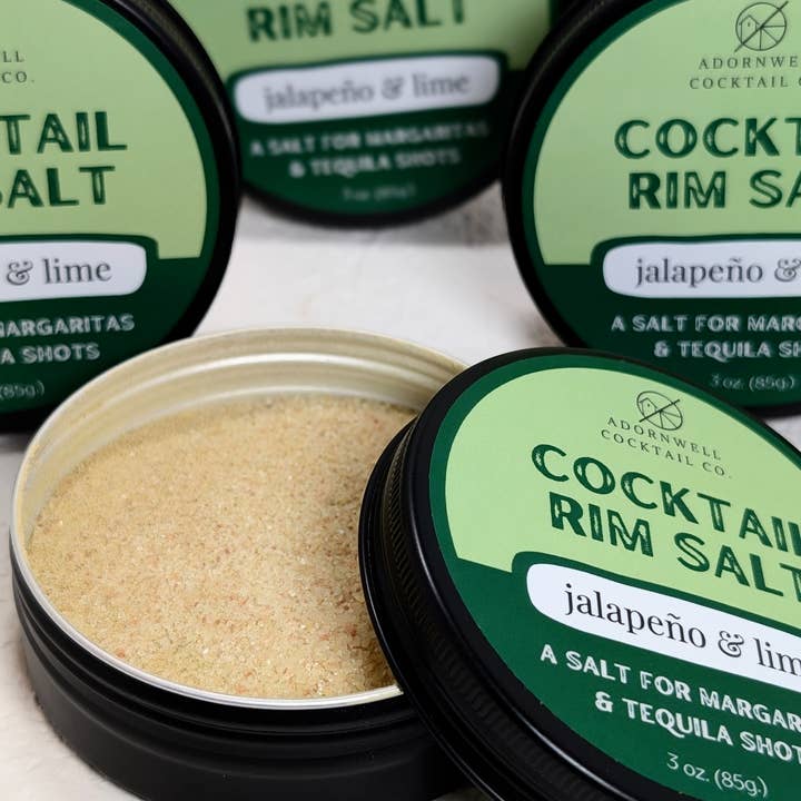 Adornwell Cocktail Co. - Wholesale Salt - 3 oz. Jalapeño & Lime Rim Salt3