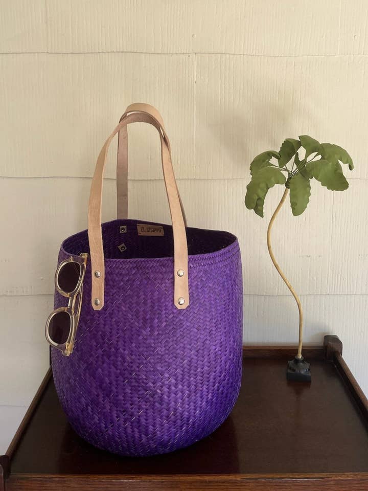 The Palm Tote Purple - Large for wholesale by El Shoppo