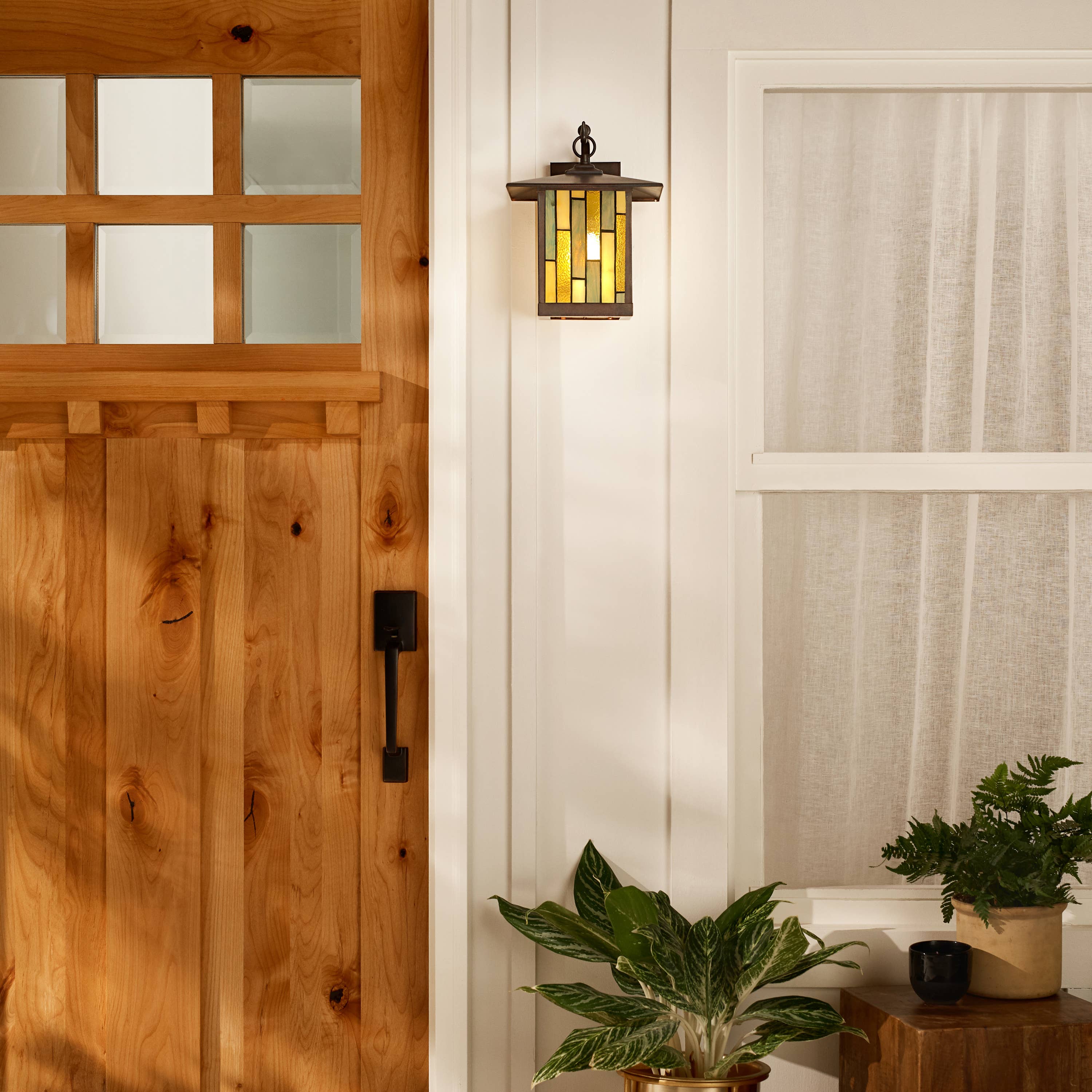 River of Goods - Wholesale Outdoor/Lawn Light - 11.75"H Amber & Gray 1-Light Outdoor Lantern Wall Sconce5