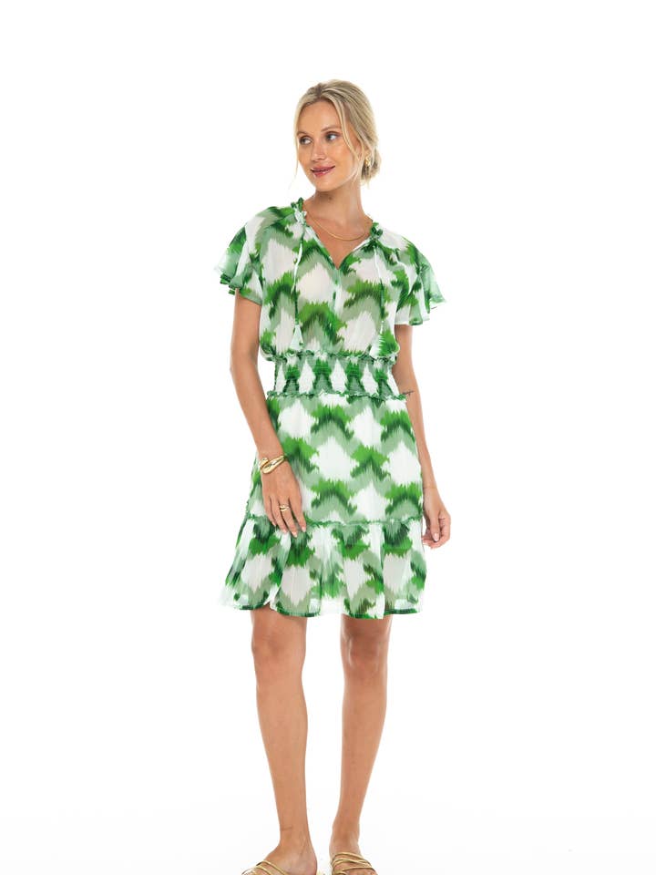 Abito Mini con Volant a Chevron per la vendita all'ingrosso da parte di Phie Collective