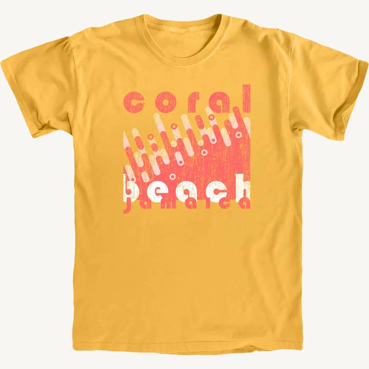 Coral Beach Block Premium Tee for wholesale by Salt Water Colours