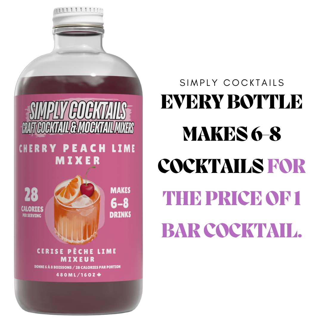 Simply Cocktails - Wholesale Cocktail Mix/Syrup - Cherry & Peach with Lime - Cocktail and Mocktail Mixer5