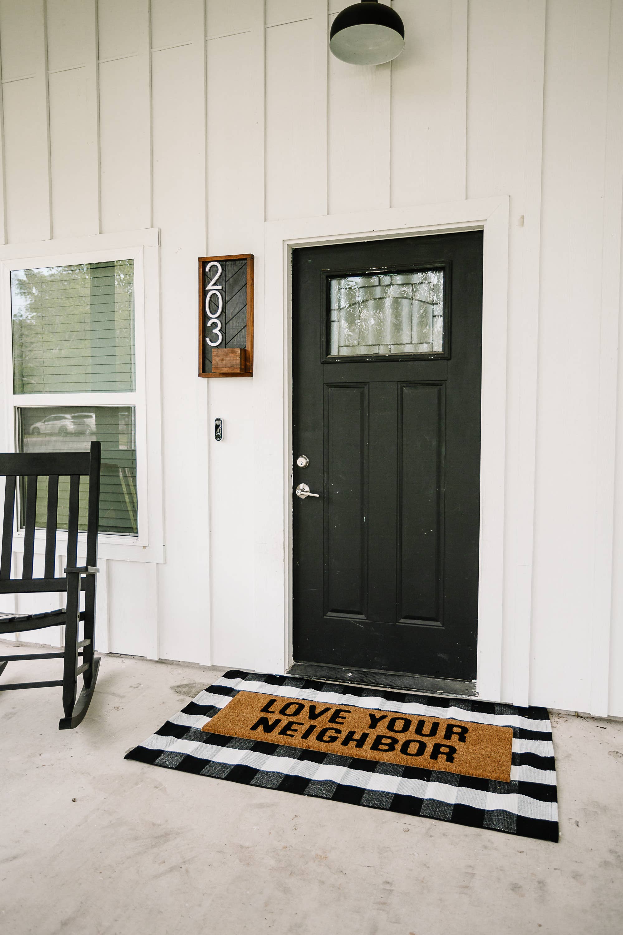 Modern Burlap – Capacho por atacado – Capacho XL - Ame seu vizinho (novo comprimento)2