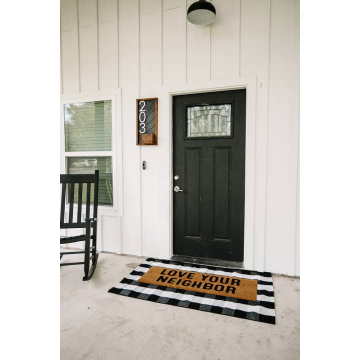 Modern Burlap - Wholesale Door Mat - XL Doormat - Love your Neighbor (New Length)2