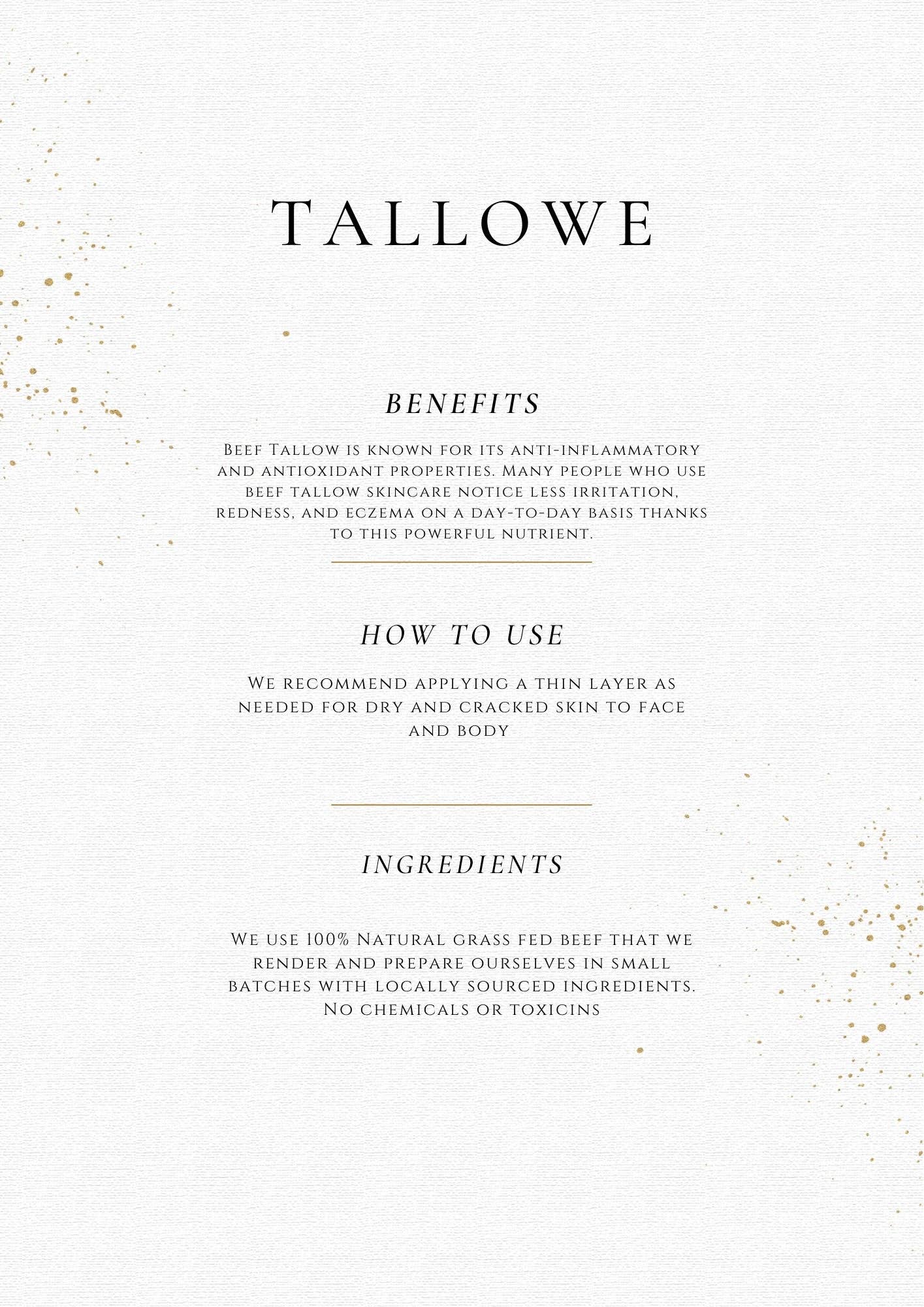 Tallowe - Wholesale Body Cream/Lotion - 100% Grass Fed Eucalyptus Vanilla Bean Beef Tallow Cream5