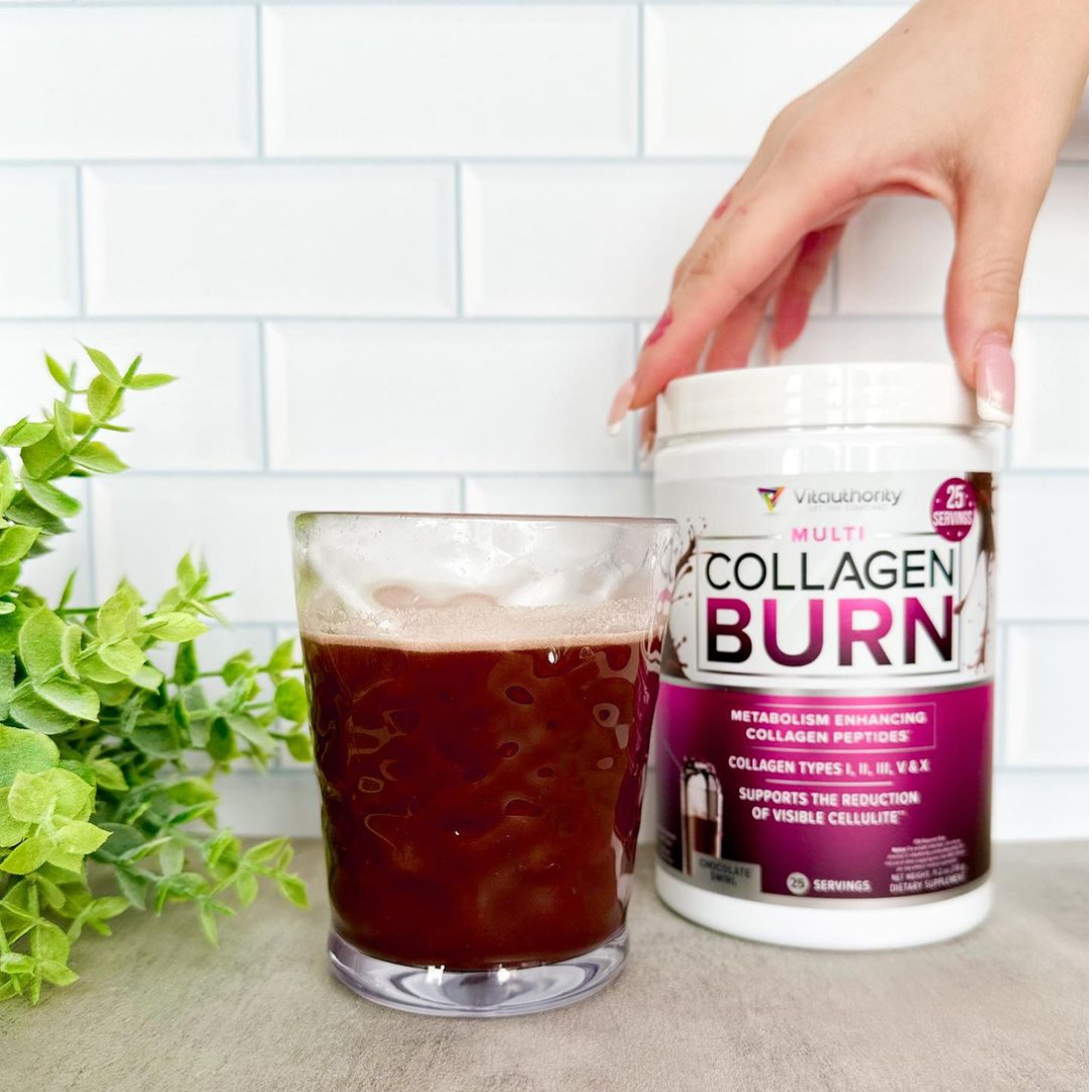 Vitauthority - Wholesale Oral Supplement/Vitamin - Multi-Collagen Burn Powder: Chocolate Swirl, Skin Firmness7