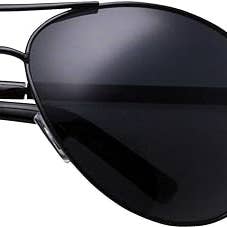 Big XL Wide Frame Extra Large Aviator Sunglasses (Black) for wholesale by grinderPUNCH