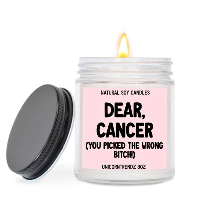 Soy Candles, Cancer Candle, Breast Cancer Candle for wholesale by Unicorntrendz